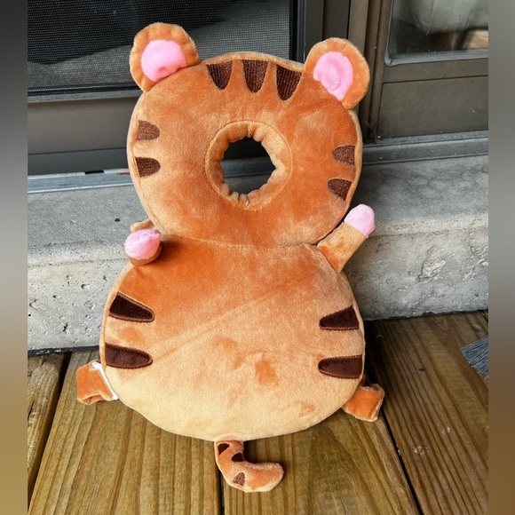 Infant Baby Toddler head protective pillow Plush Tiger with straps - Picture 5 of 8